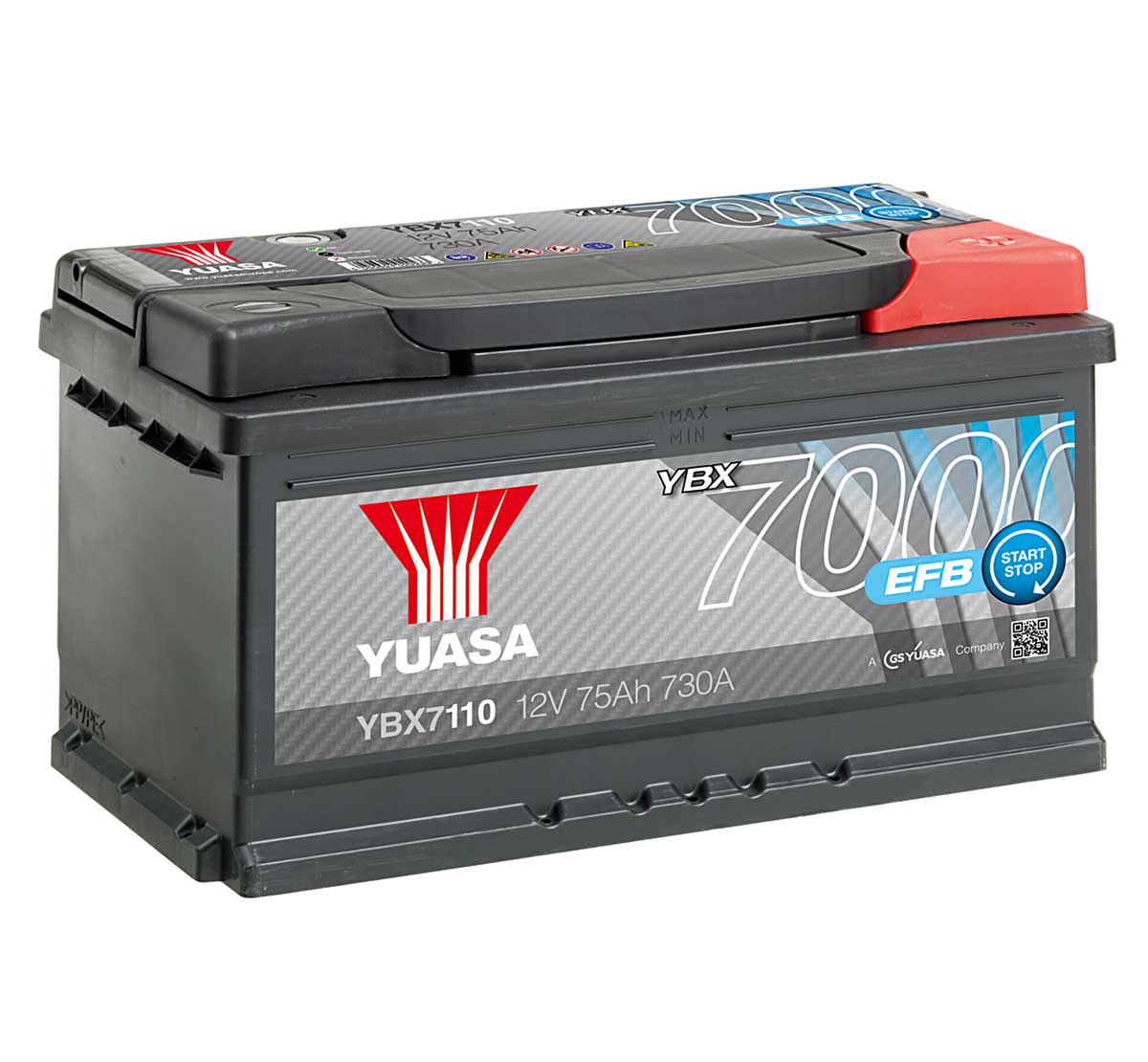 Yuasa YBX7110 12V Stop Start Plus 110 Car Battery